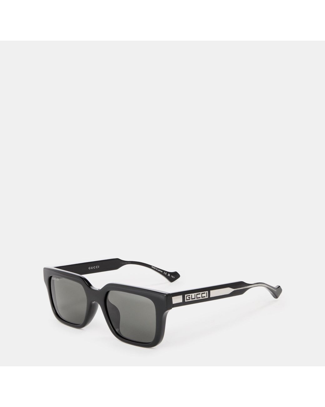 Gucci Gray Square Acetate La Piscine Sunglasses for men