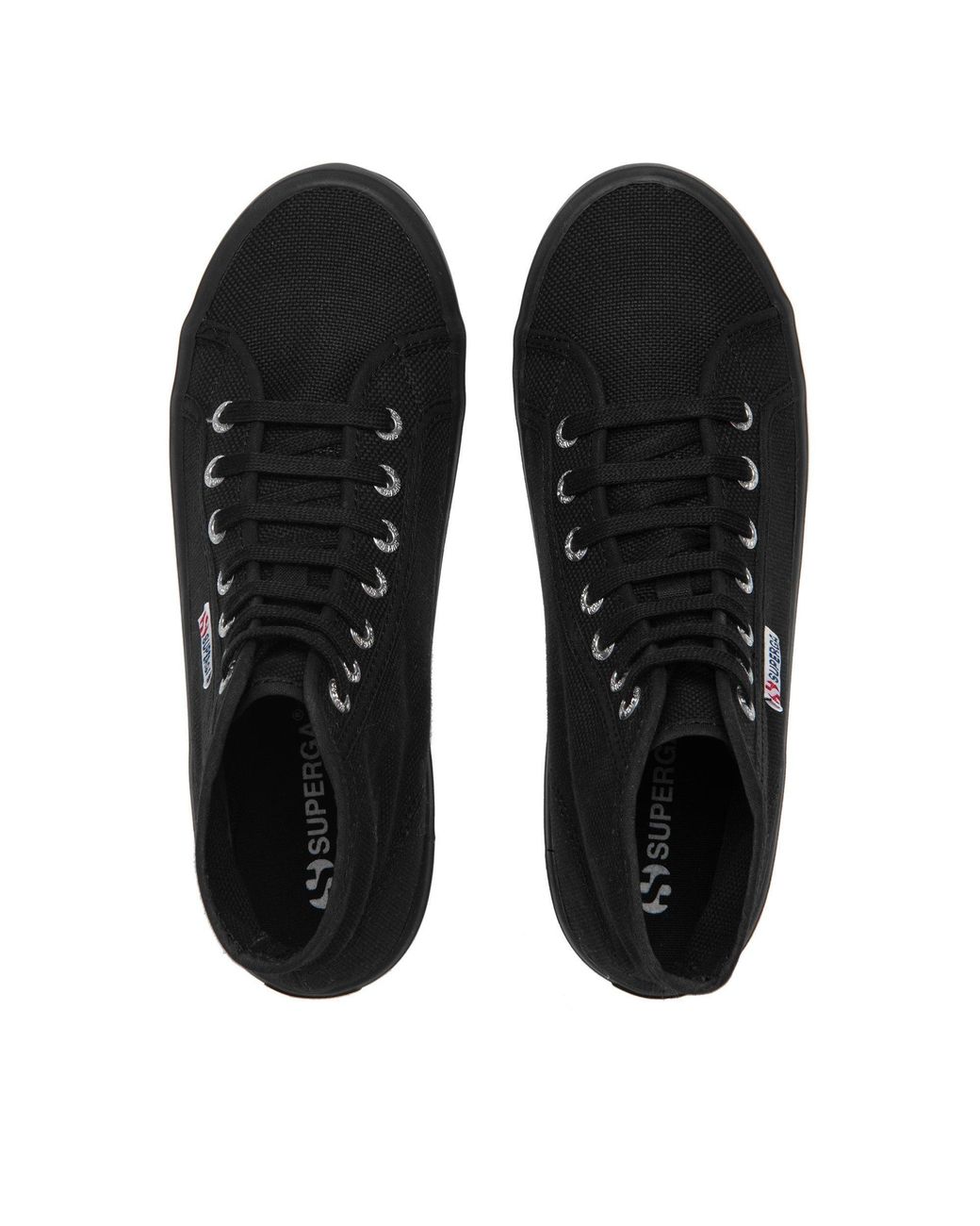Superga Black Alpina Canvas High-Top Trainers