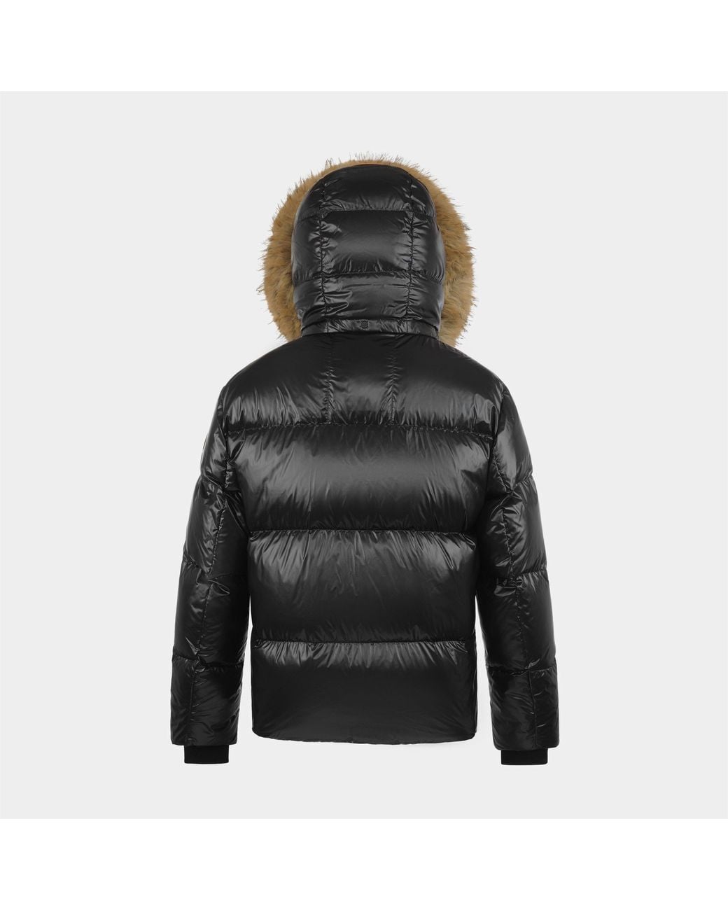 ARCTIC ARMY Black Puffer Og Hooded Long Sleeve Short Puffer Jacket for men