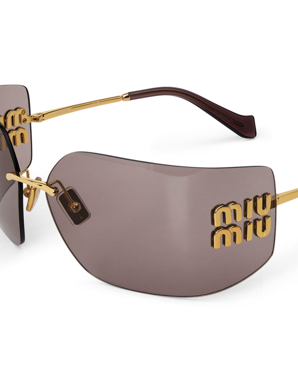 Miu Miu Brown Shield Sunglasses