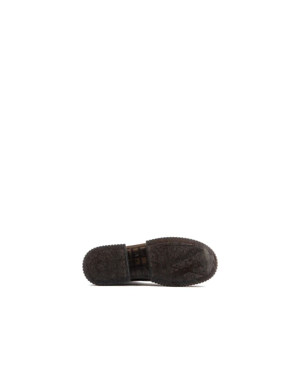 ARMANI EXCHANGE Black Leather Lace-Up Chunky Heel Ankle Boots