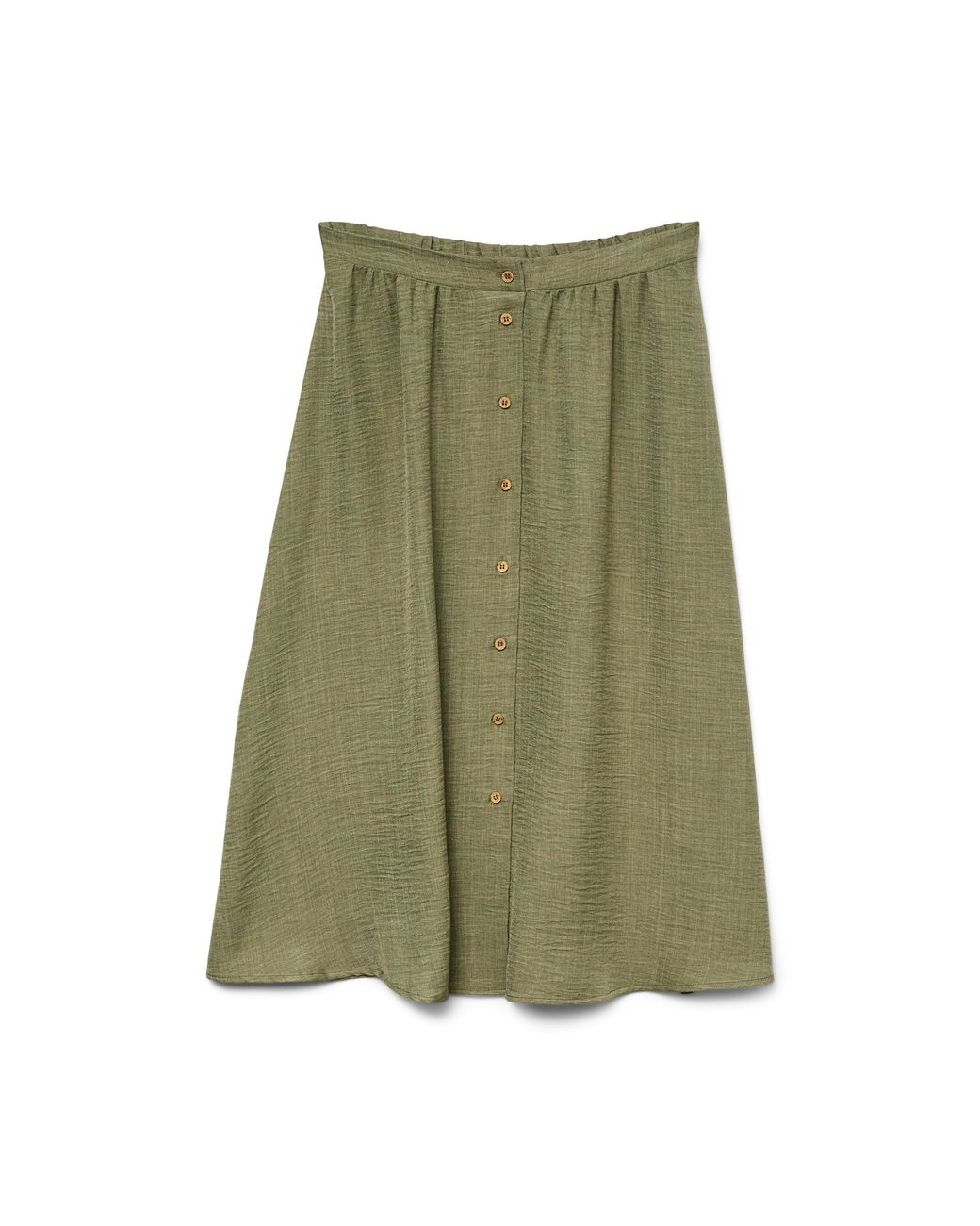 Vero Moda Green Laney Long Midi Skirt