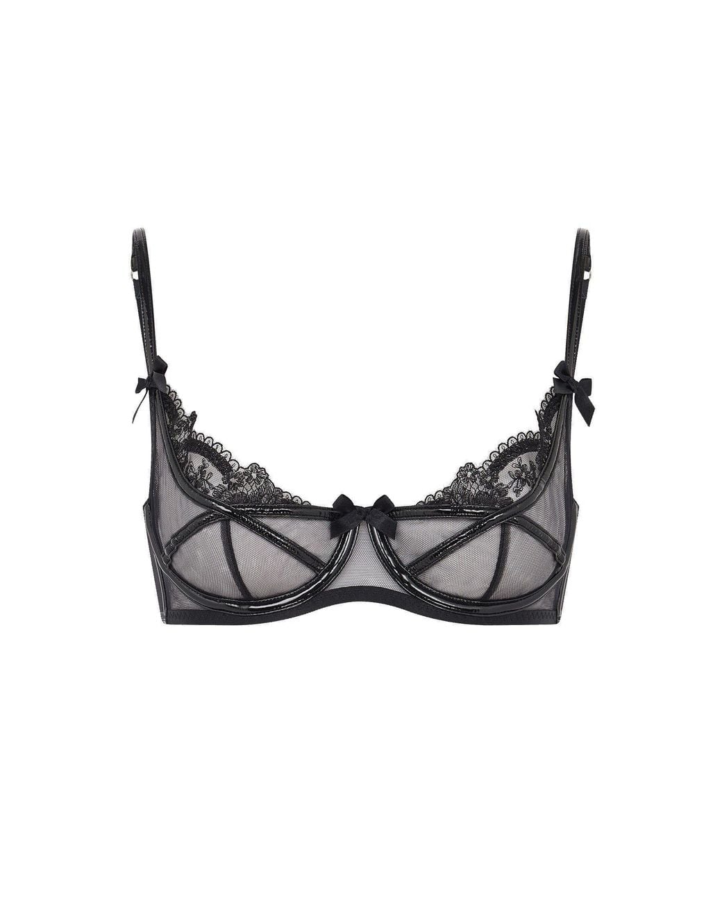 Agent Provocateur Black Charlotia Demi Cup Underwired Bra