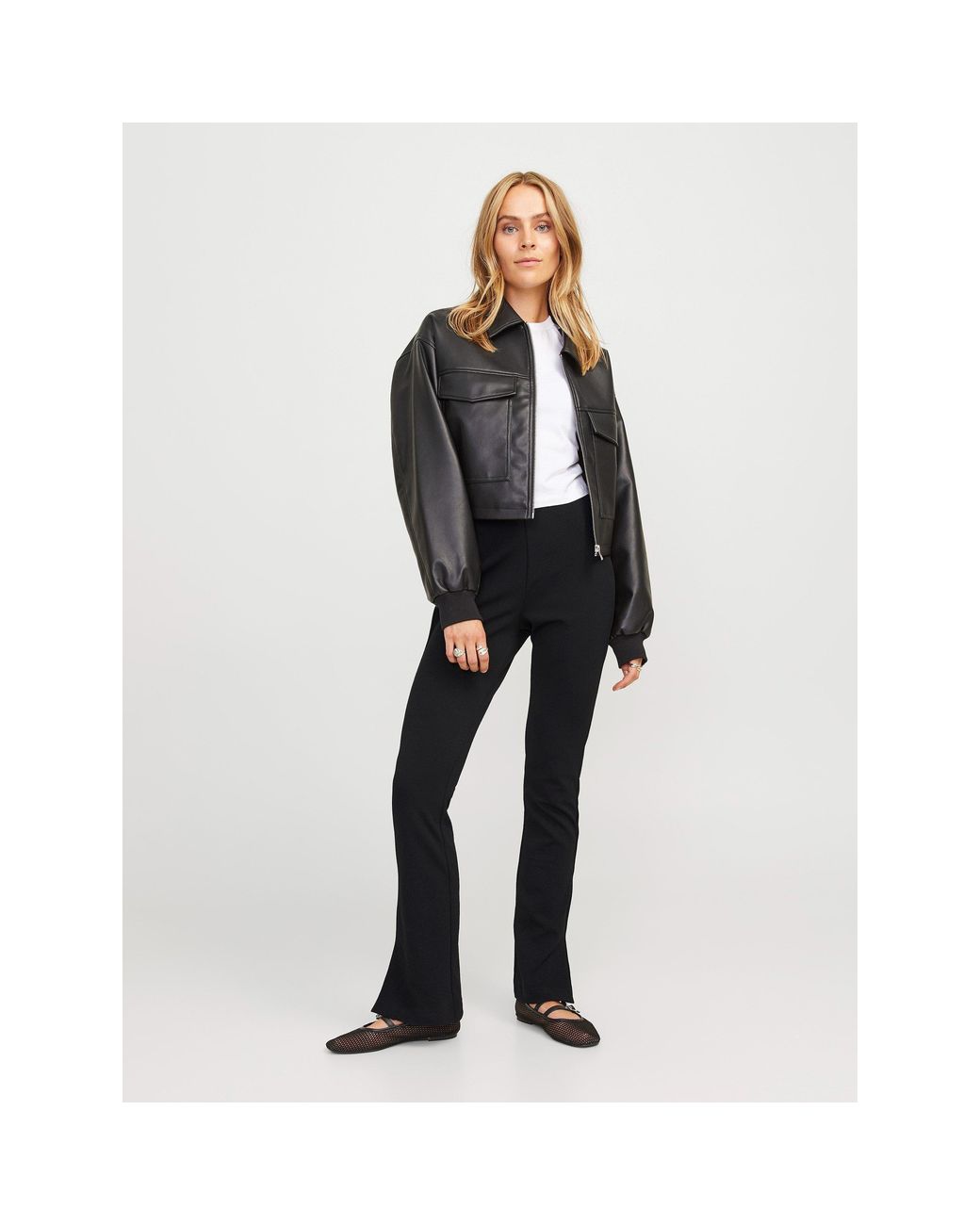JJXX Black Nancy Flared Trousers