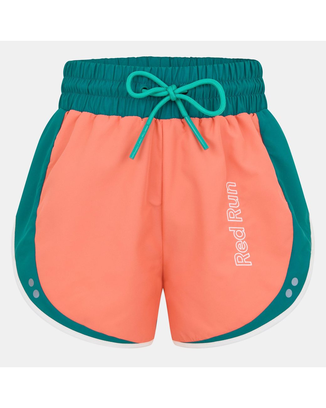 Red Run Orange Colourblock Running Shorts