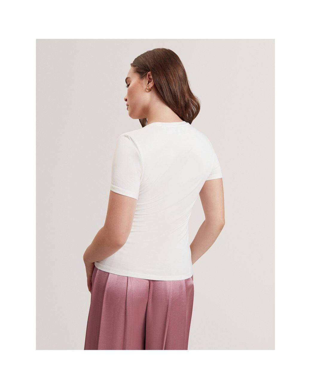 Ted Baker White Plain Slim Fit T-Shirt
