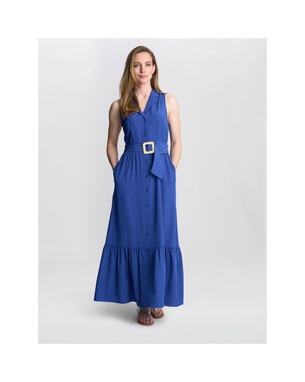 Gina Bacconi Blue Jamie Shirt Dress