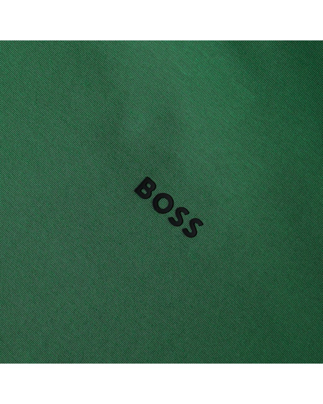 Boss Green T-Shirt With Logo Design Stretch Cotton for men