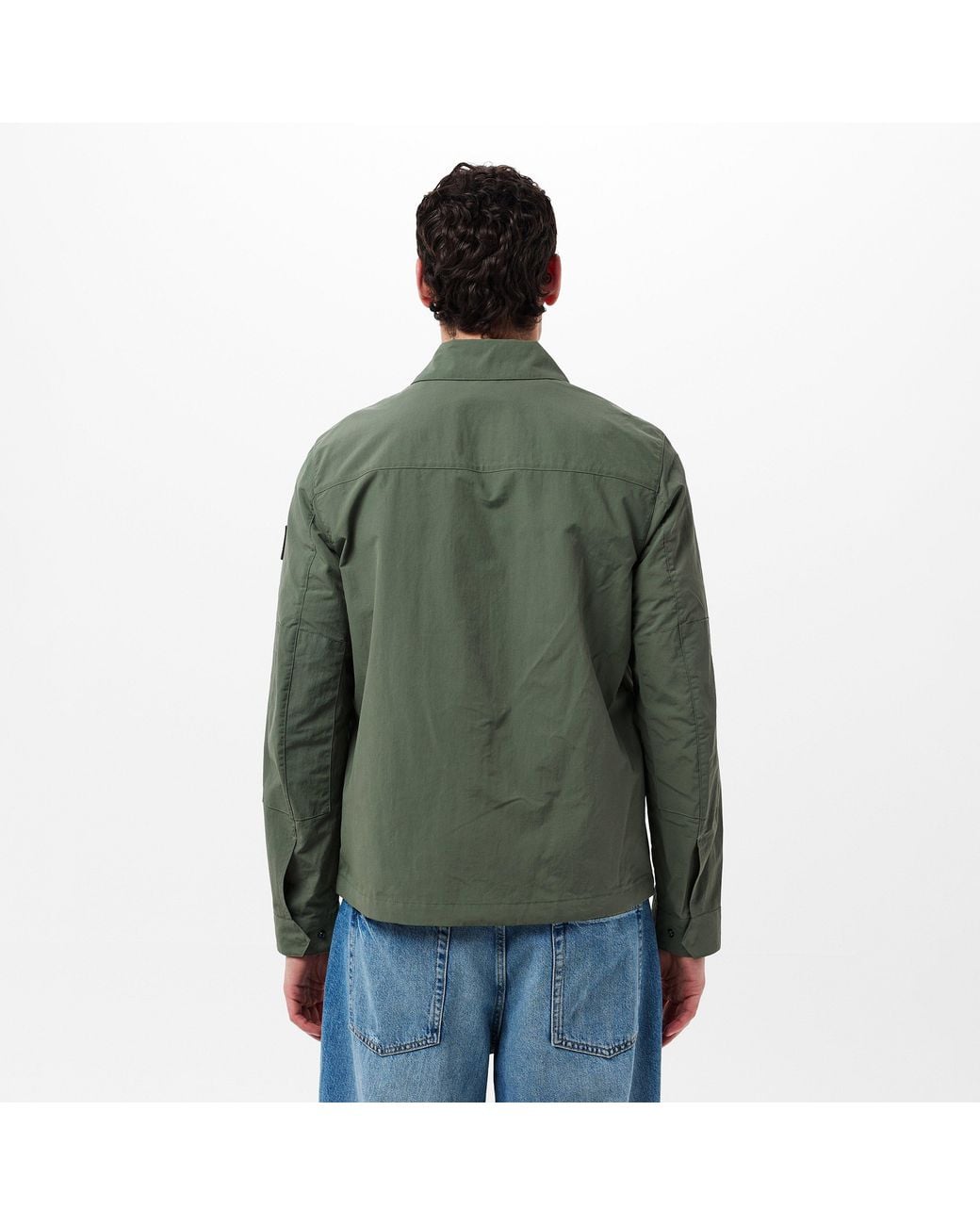 Belstaff Green Classic Fit Overshirt for men