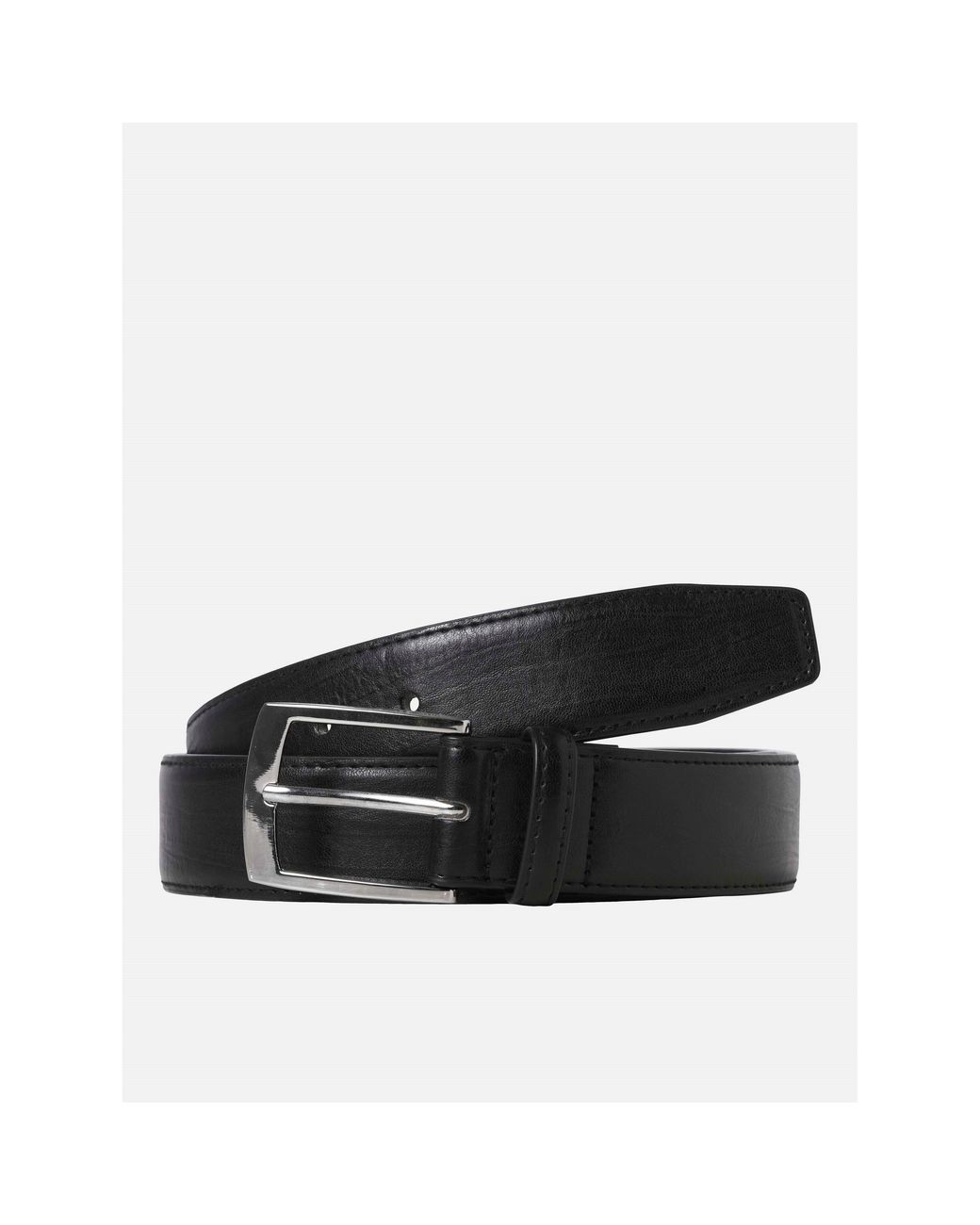 Jack & Jones Black Markus Faux Leather Belt for men