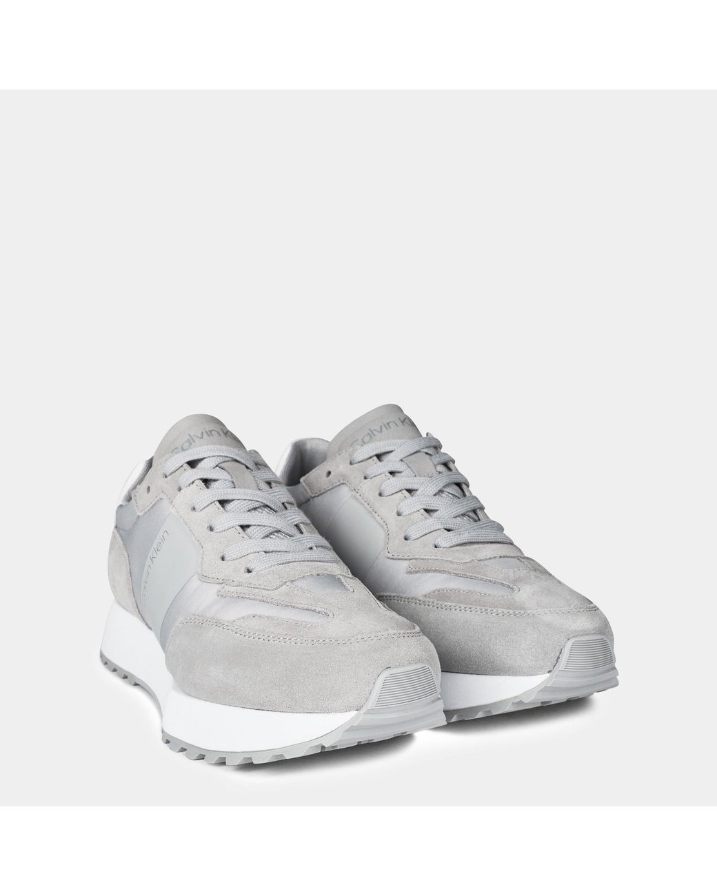 Calvin Klein White Suede Trainers for men
