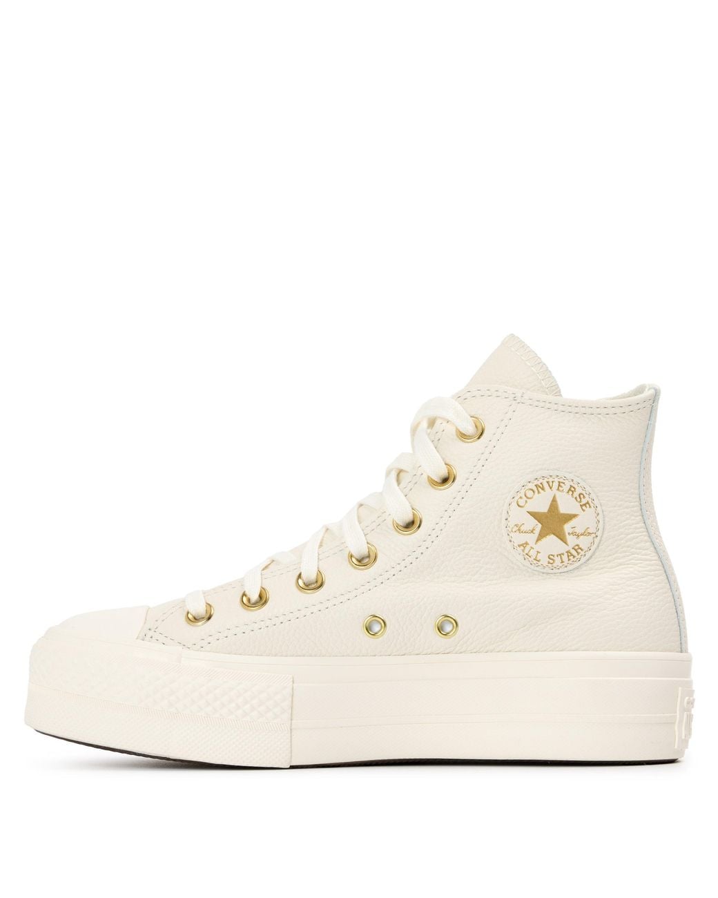 Converse White Chuck Taylor All Star Lift Leather High-Top Trainers