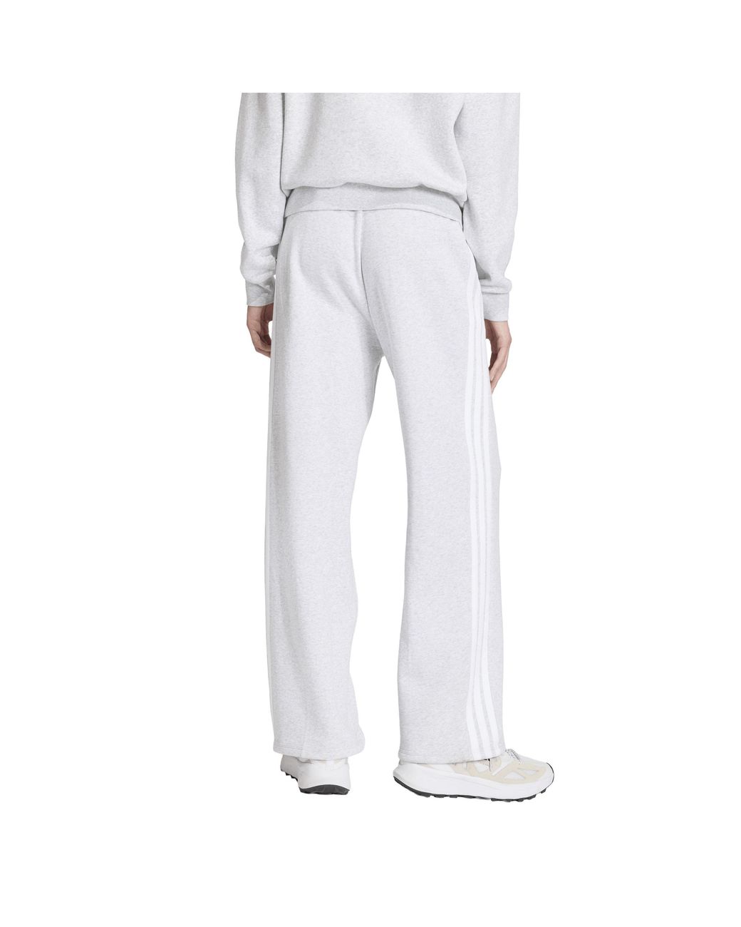 Adidas White Essentials Wide Leg Fleece Pant