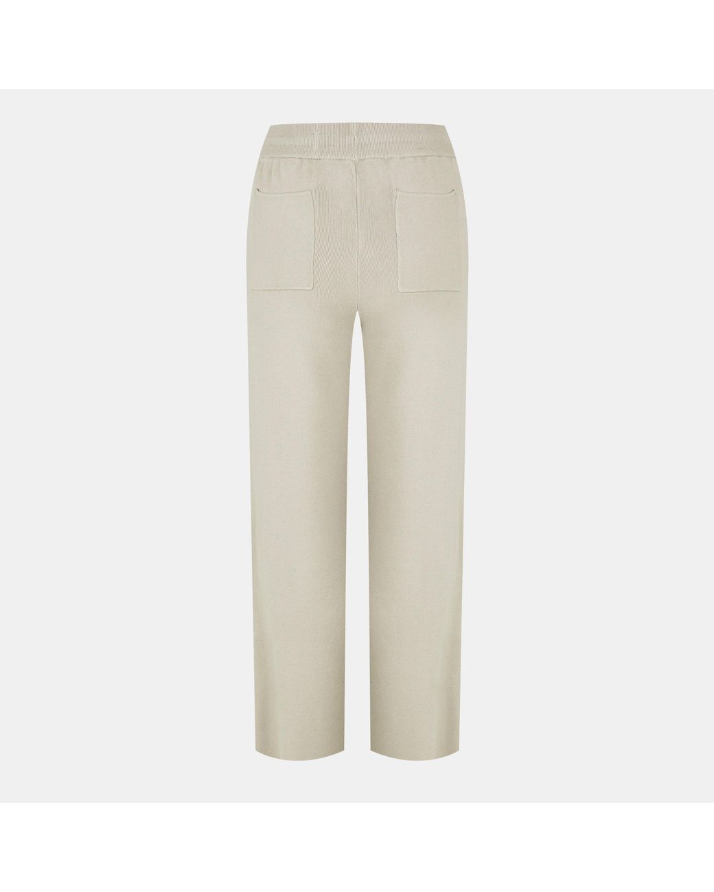 Jack Wills Natural Knitted Pin-Tuck Trousers