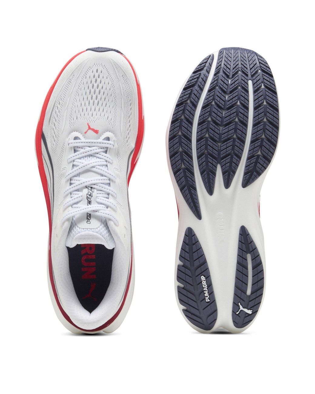 PUMA White Velocity Nitro 5 Road Running Shoes for men