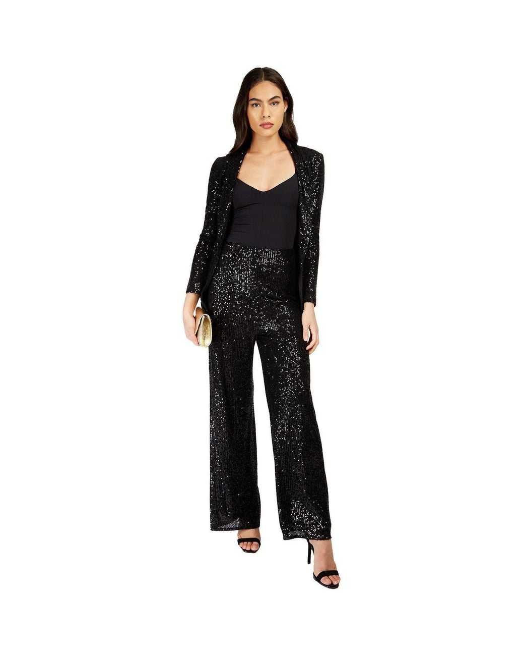 Little Mistress Black Leather/Pu Leather Trousers