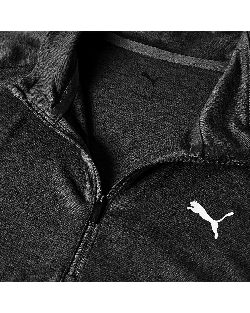 PUMA Black Tad Qz Long Sleeve Performance Gym Top for men