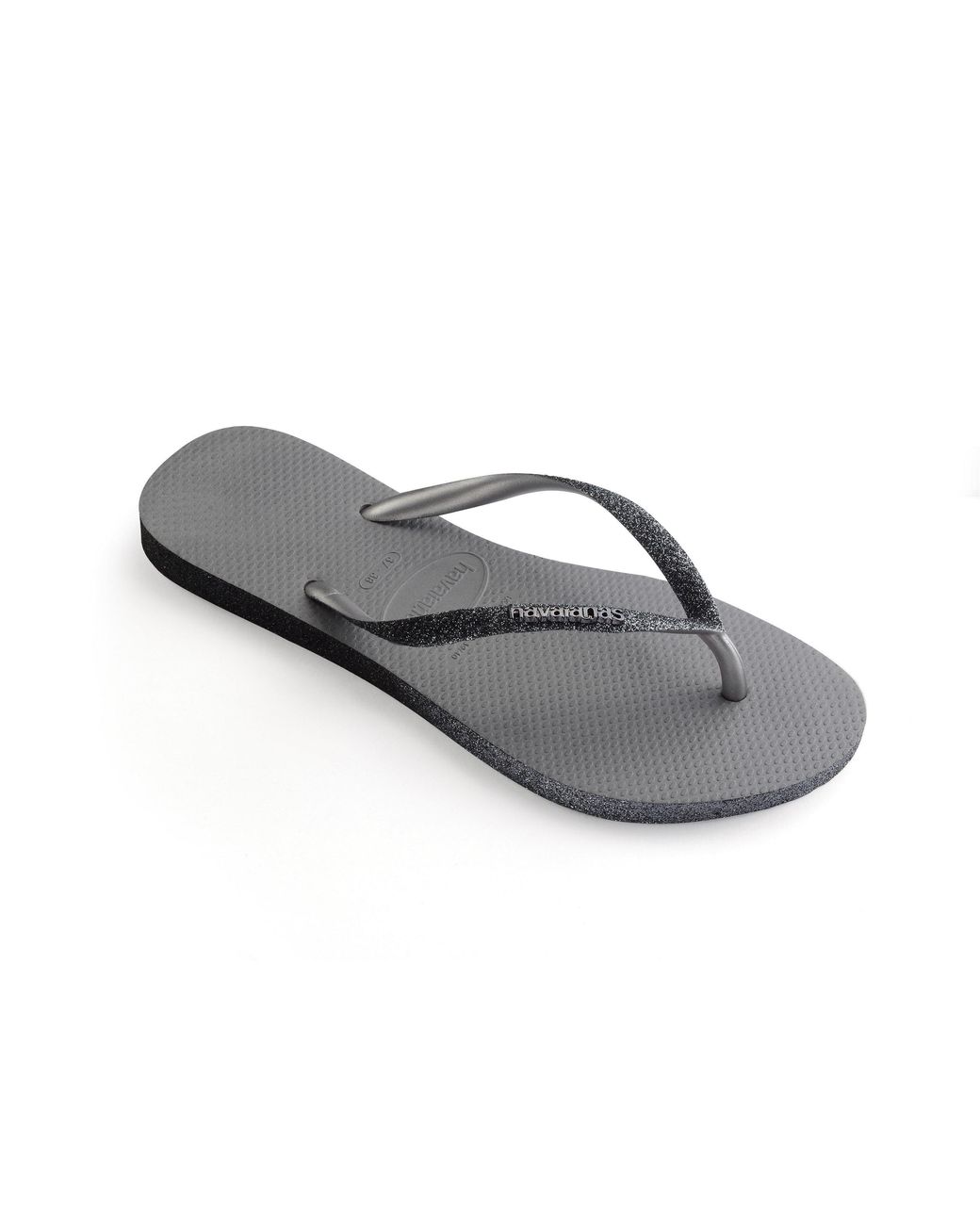 Havaianas Gray Slim Sparkle Ii Flip Flops