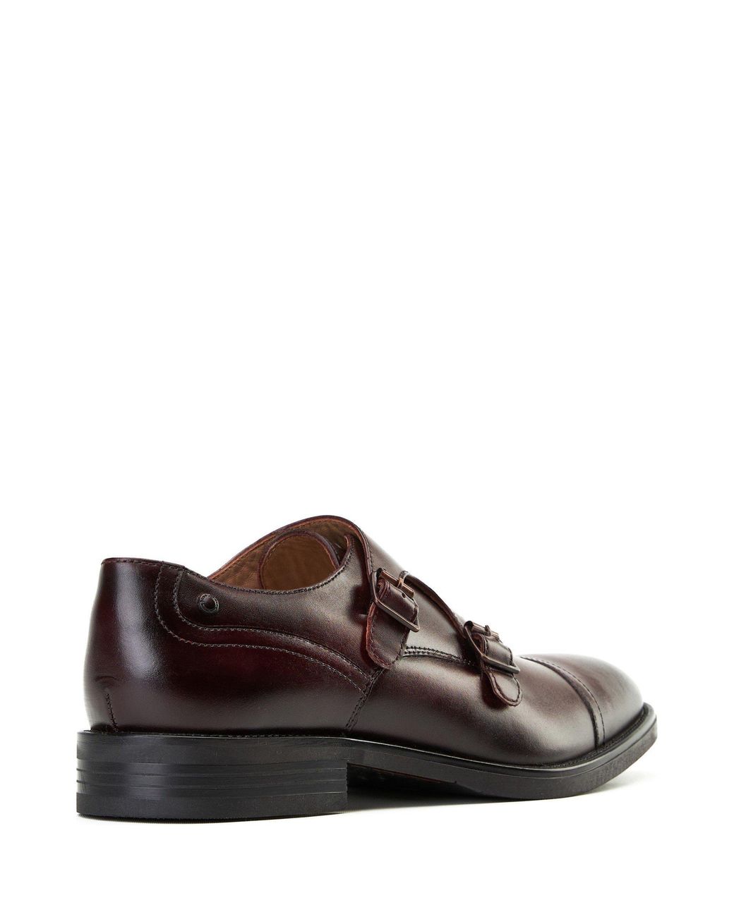 Base London Brown Taper Monk Shoe for men