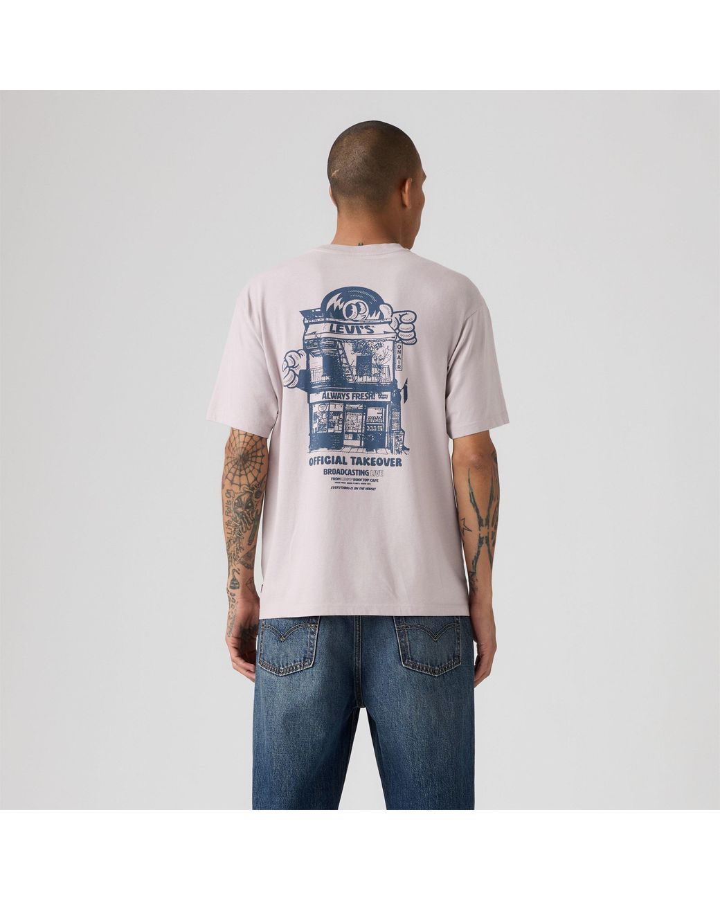 Levi's Multicolor Music City Cotton Short-Sleeve Graphic Relaxed-Fit T-Shirt for men