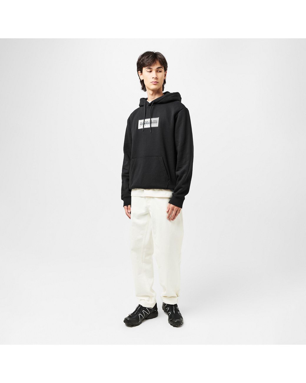 Napapijri Blue Box Logo Hoodie for men