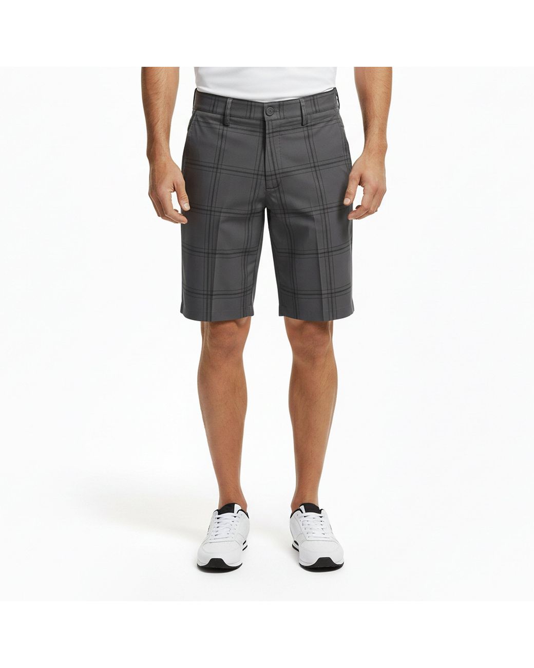 Slazenger 1881 Gray Check Golf Shorts for men