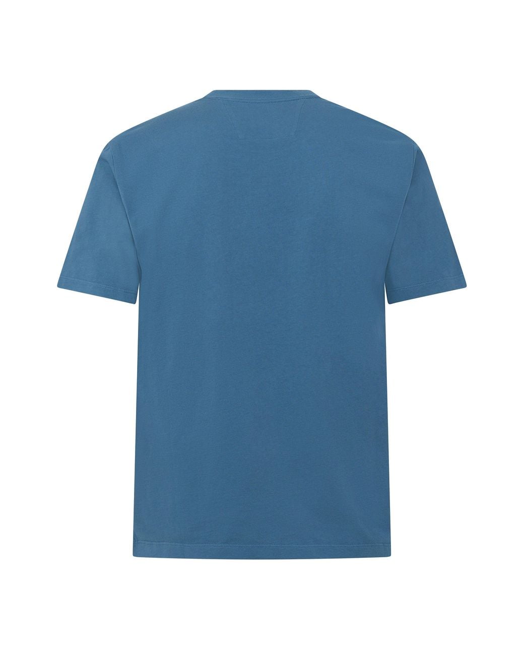 C P Company Blue Block Logo Regular Fit T-Shirt for men