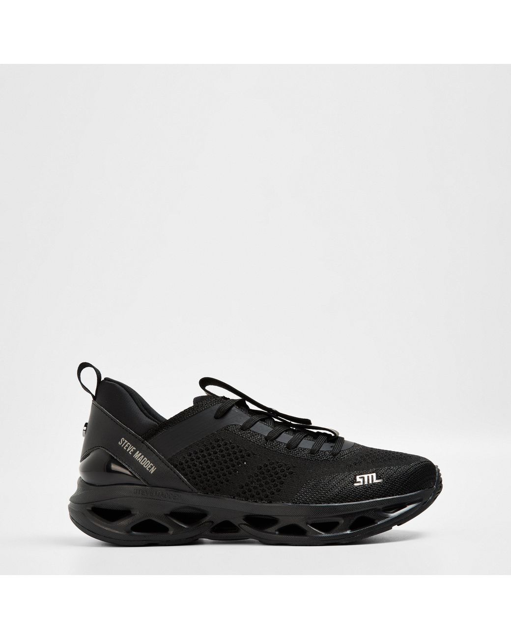 Steve Madden Black Surge 1 Mesh Trainers