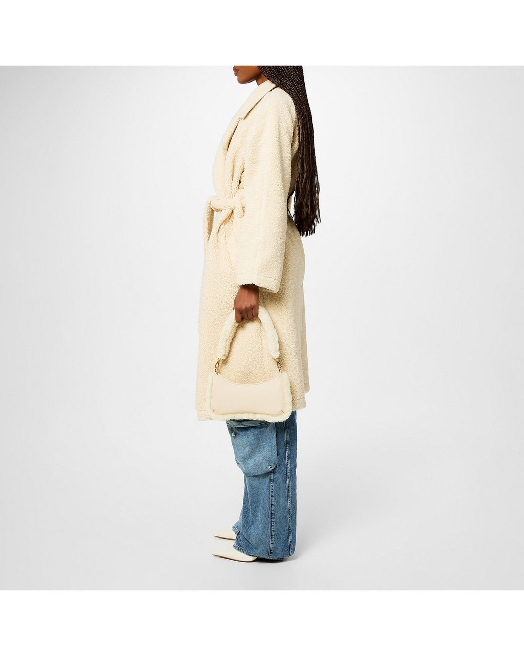 GOOD AMERICAN Natural Soft-Touch Teddy Coat