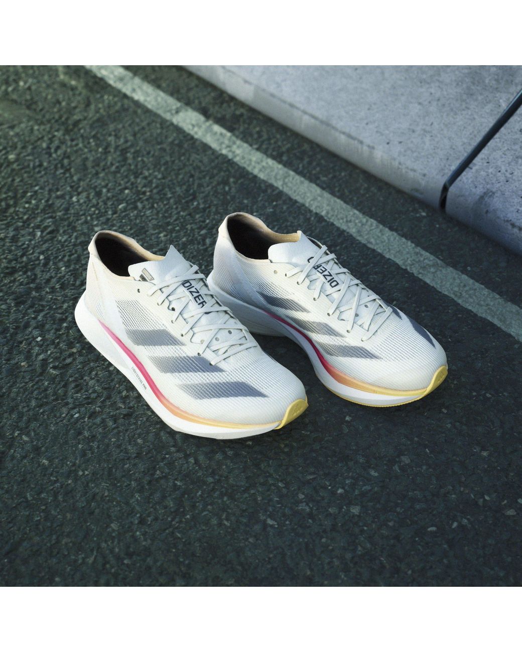 Adidas Pink Adizero Takumi Sen 10 Everyday Neutral Road Running Shoes