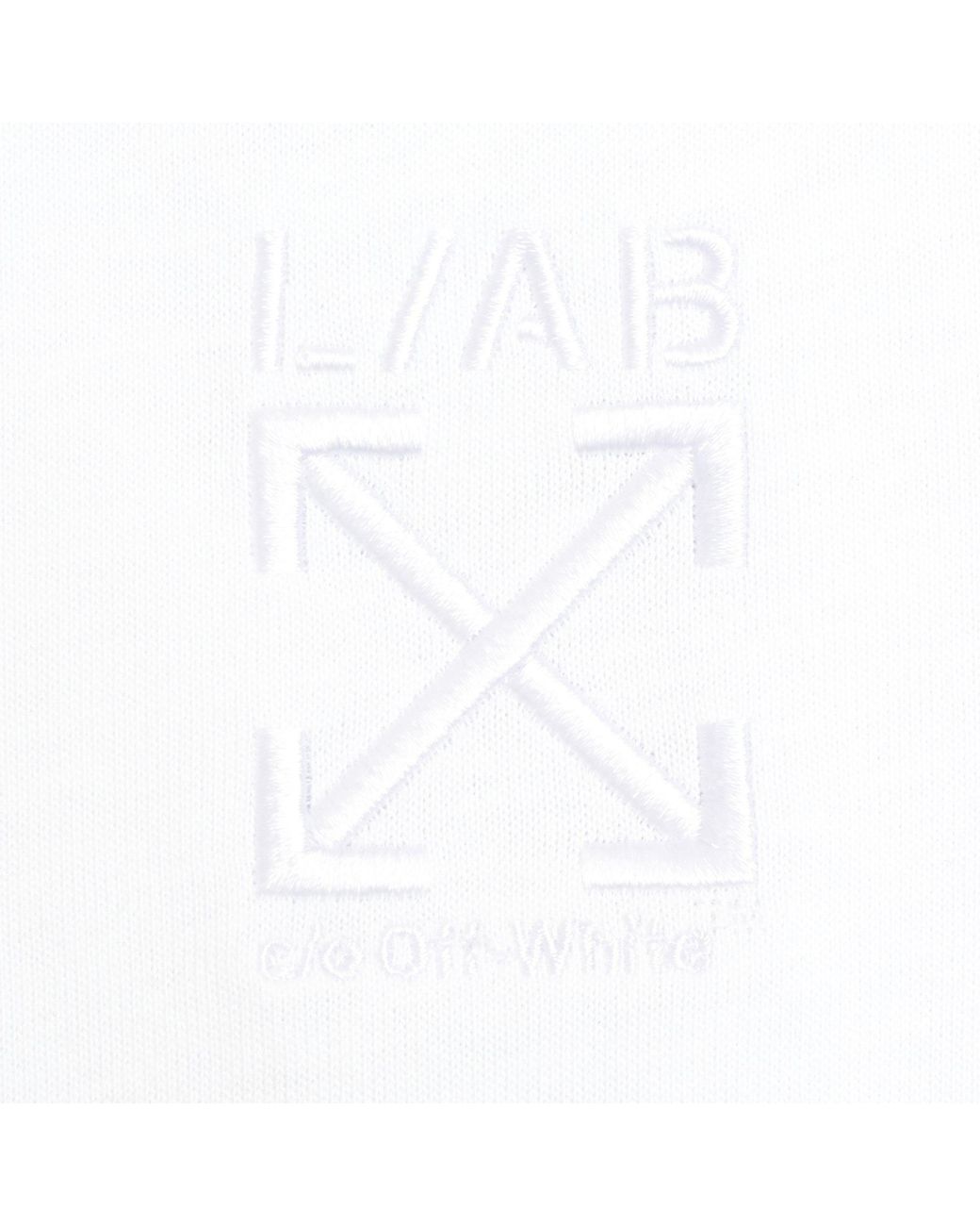 L/AB Off White White Classic Crew Cotton Short-Sleeve T-Shirt for men