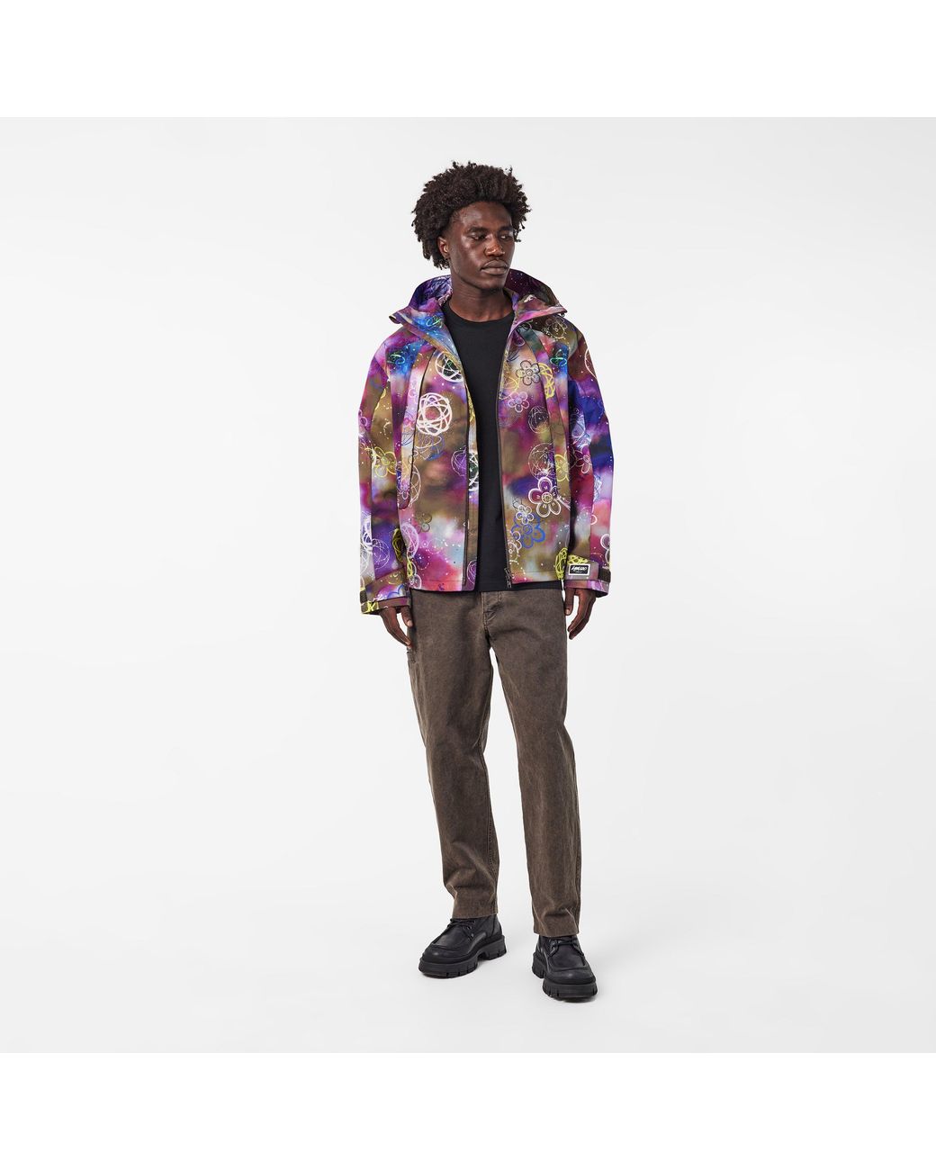 KENZO Purple X Futura 2000 Water-Repellent Hooded Long Sleeve Windbreaker for men