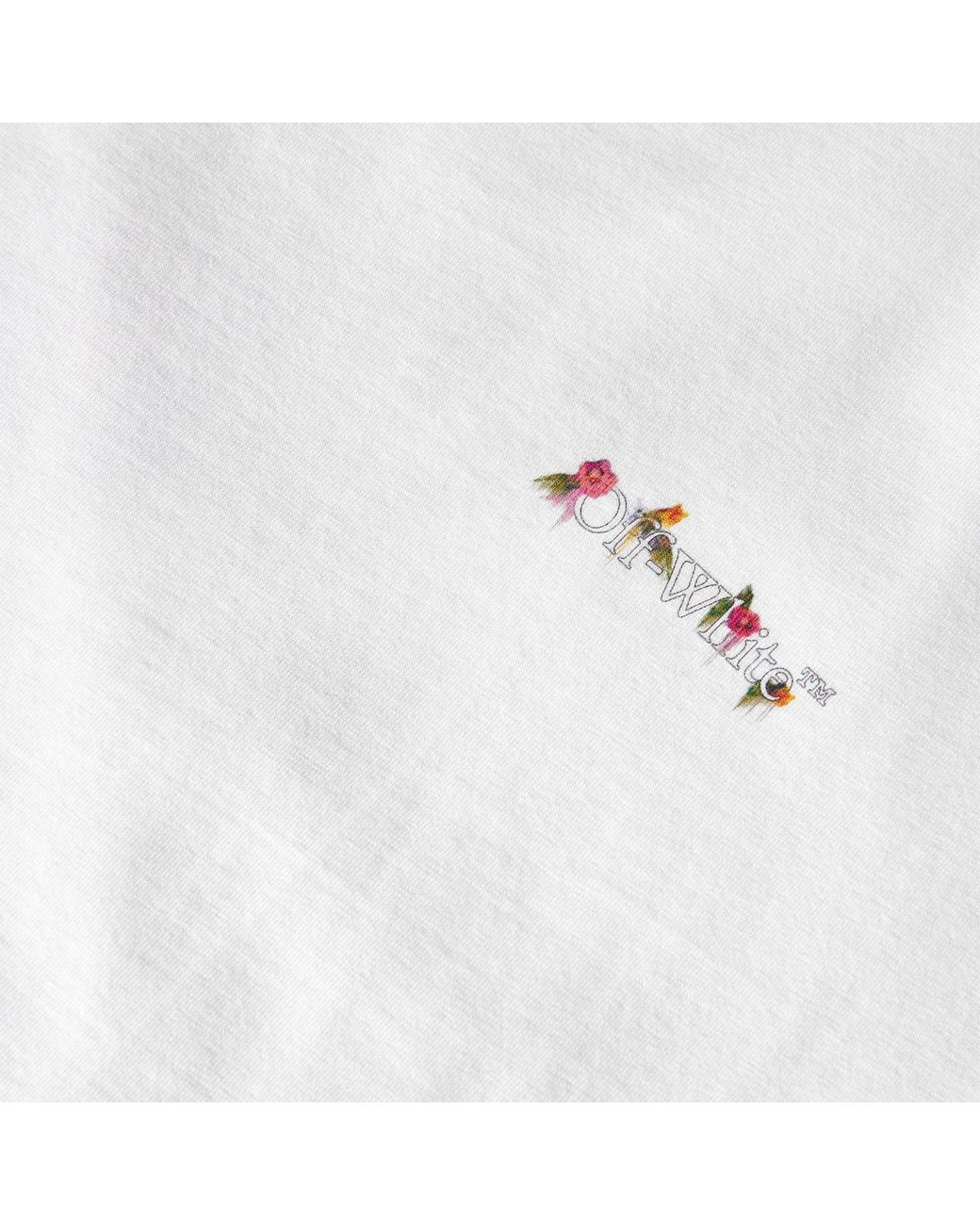Off-White c/o Virgil Abloh White Chine Flower Cotton Short-Sleeve Oversized-Fit T-Shirt