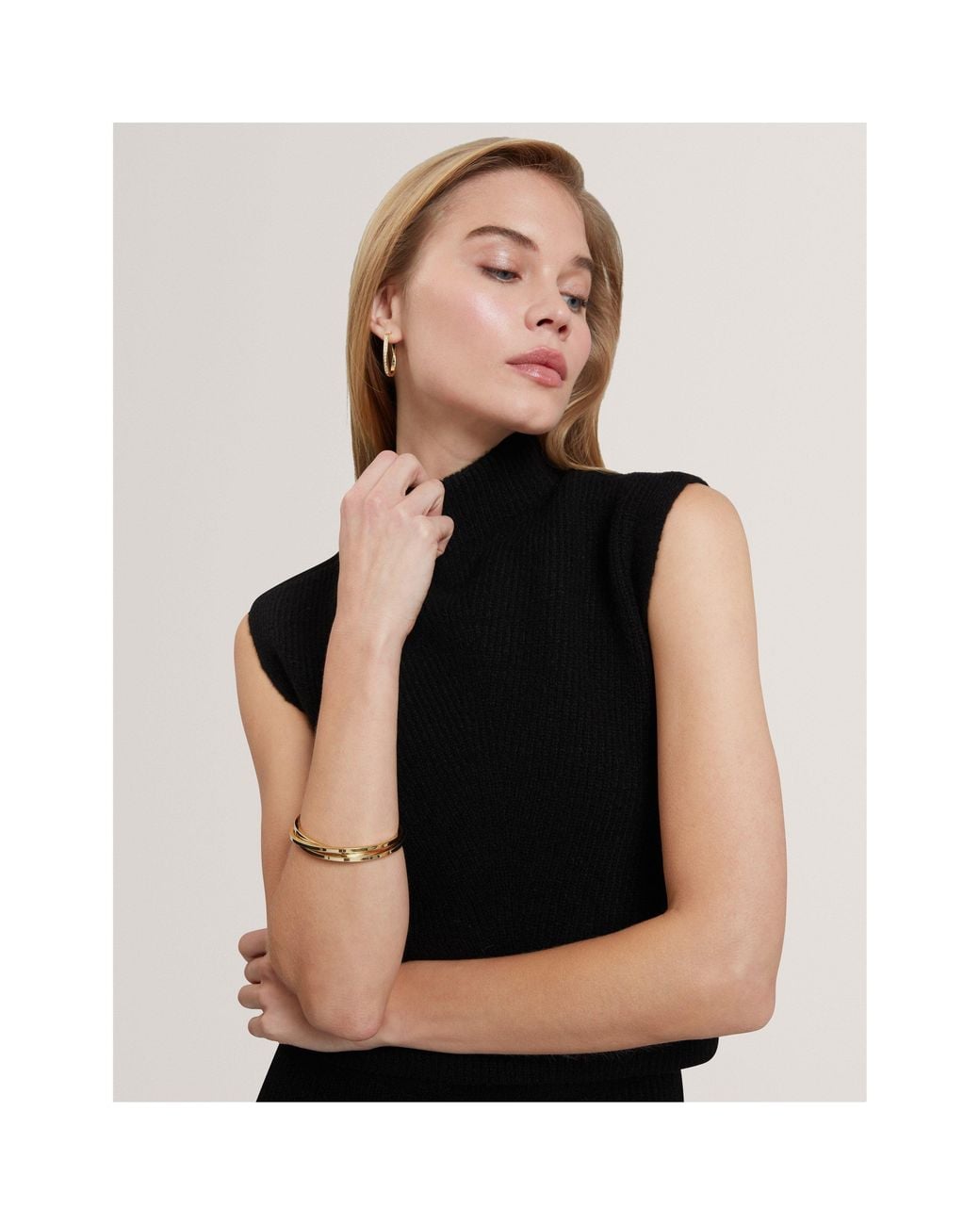 Ted Baker Black Sleeveless Knitted Jumper Dress