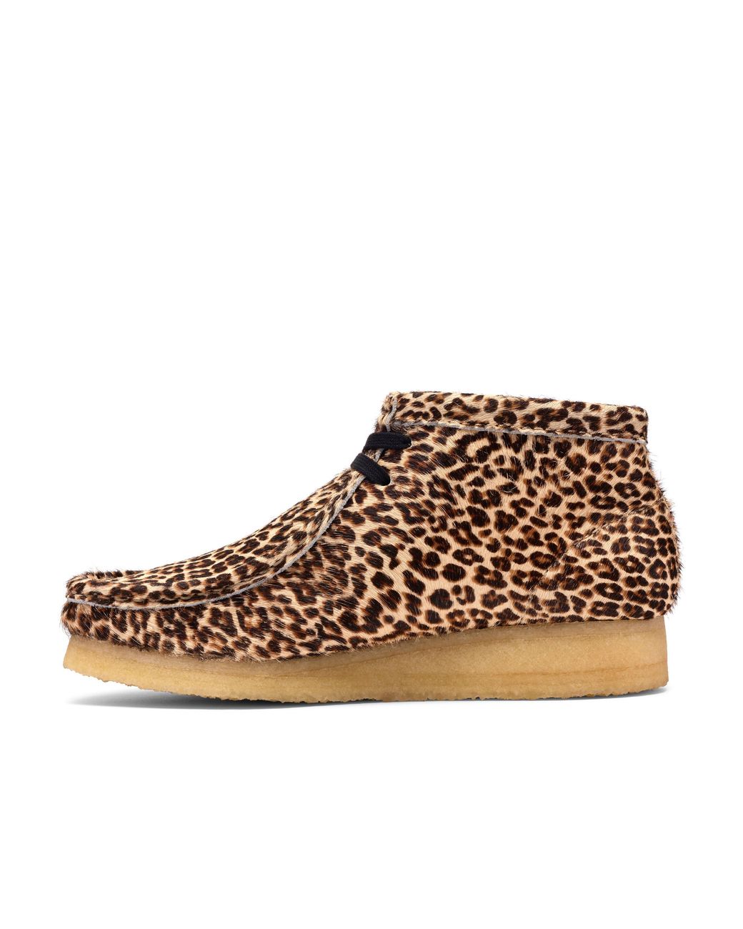 Clarks Brown Leopard Print Wallabee Boot