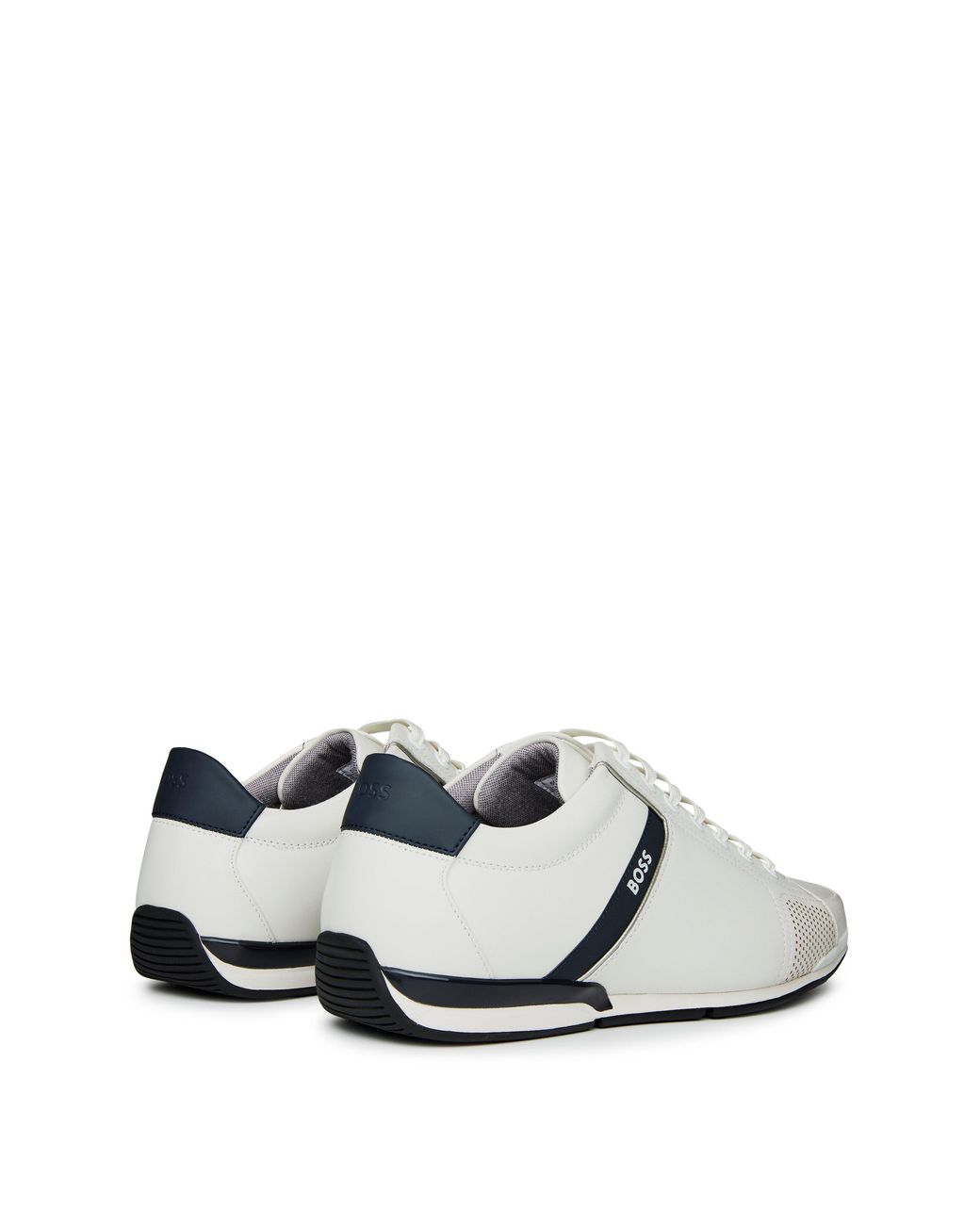 Boss White Saturn Low Trainers for men