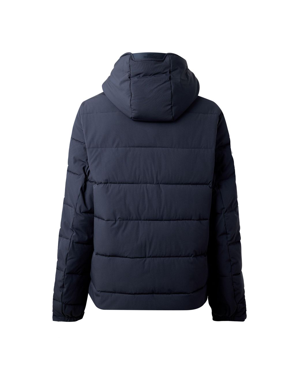 Aquascutum Blue Check Hood Reversible Medium Puffer Jacket for men