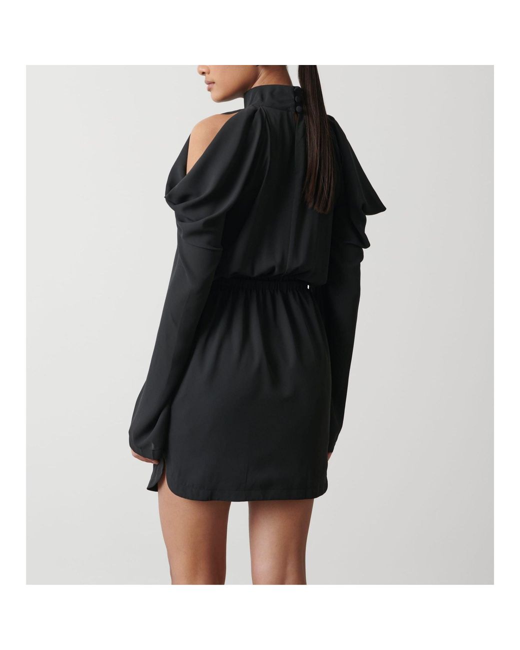 Pretty Lavish Black Rosie Cold Shoulder Mini Dress
