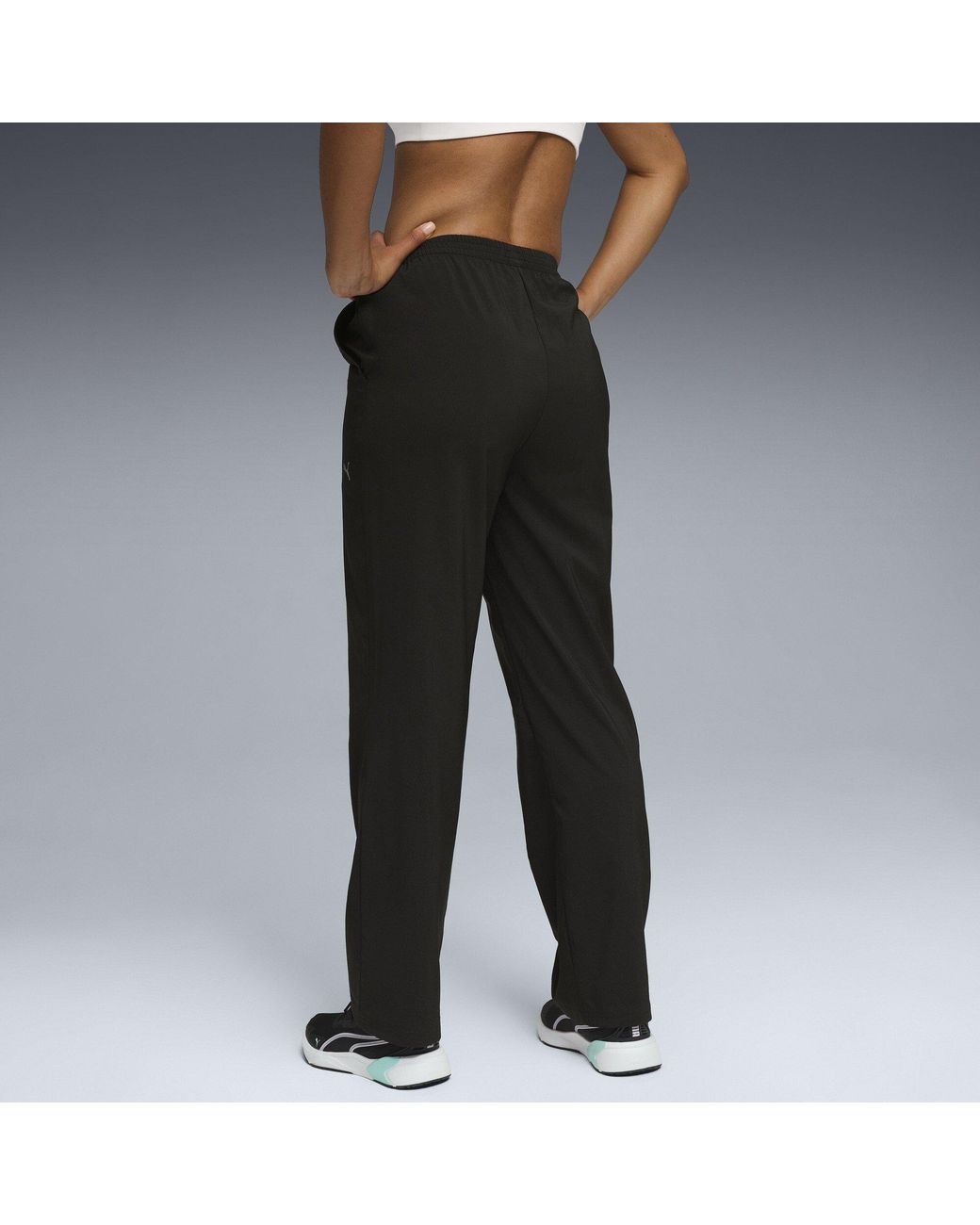 PUMA Black Fashion High Waisted Knitted Trousers