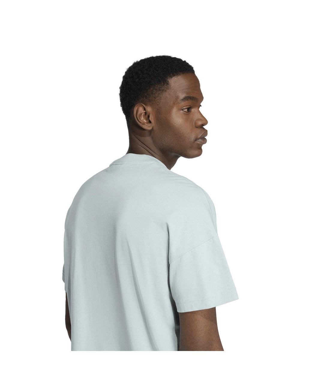Adidas Blue All Szn Cotton Short-Sleeve Oversized-Fit T-Shirt for men