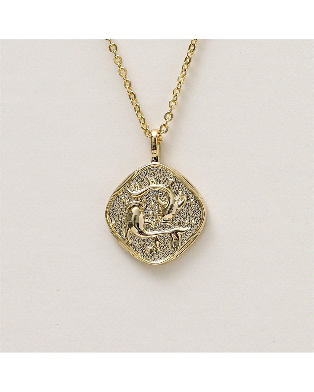 Jon Richard Red Plated Molten Horoscope Necklace