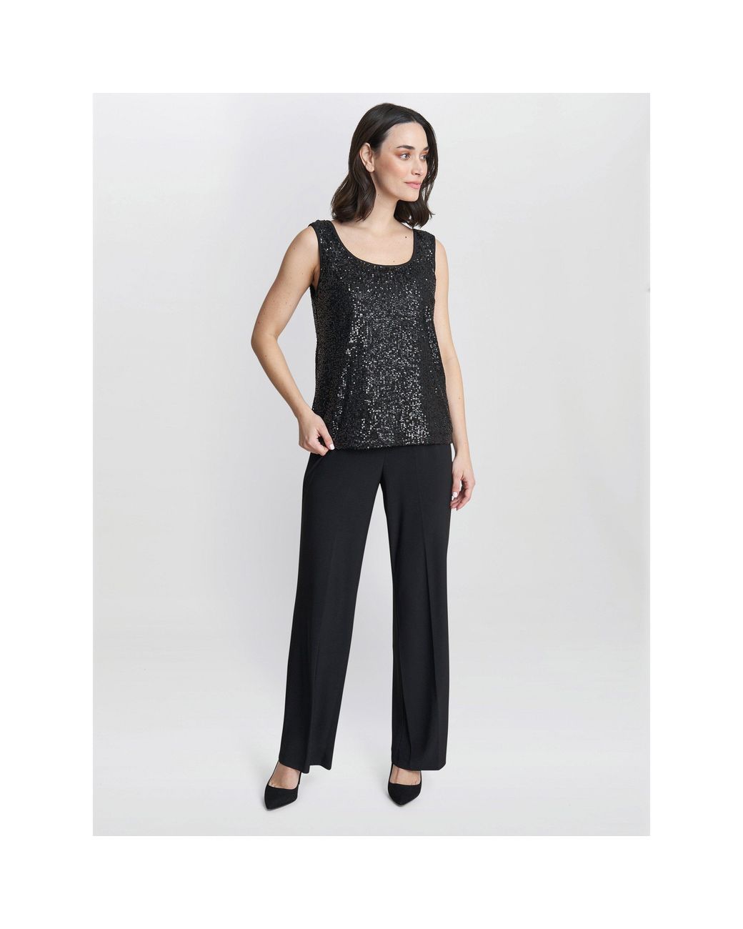 Gina Bacconi Black Jessica Three Piece Jersey Trouser Suit