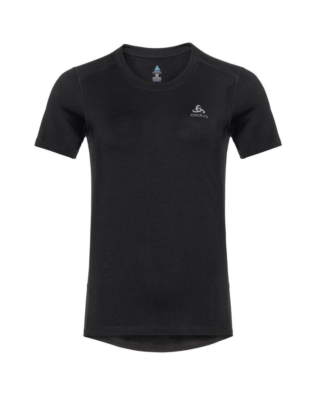 Odlo Black Merino Short-Sleeve Baselayer Top