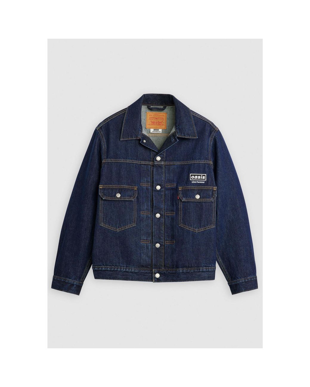 Levi's Blue Levi's X Oasis Hooded Denim Long Sleeve Parka for men
