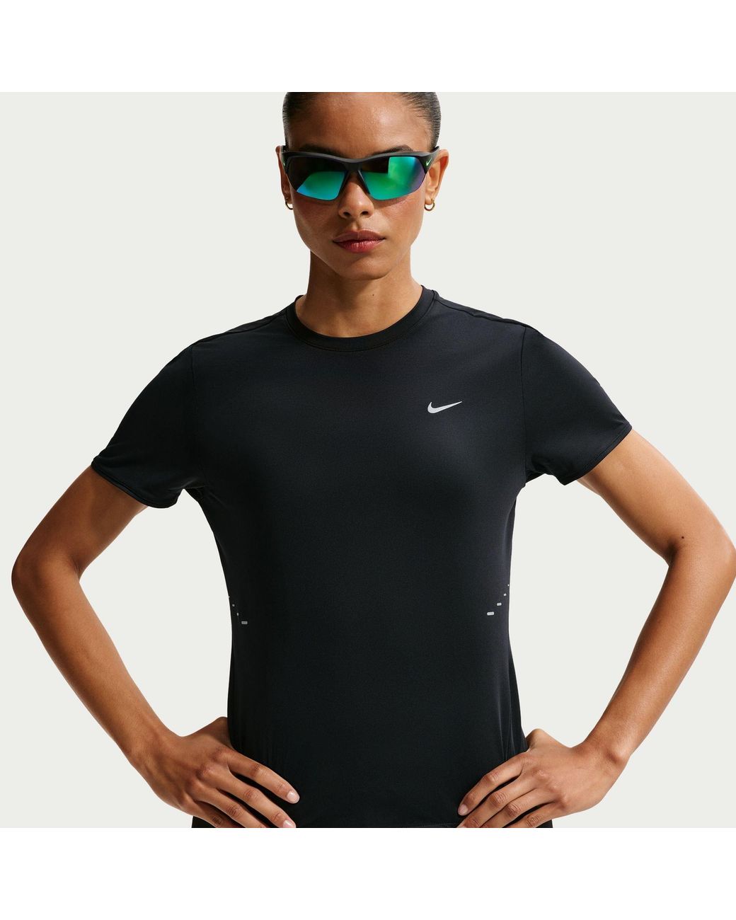 Nike Black Swift Dri-Fit Short-Sleeve Running Top