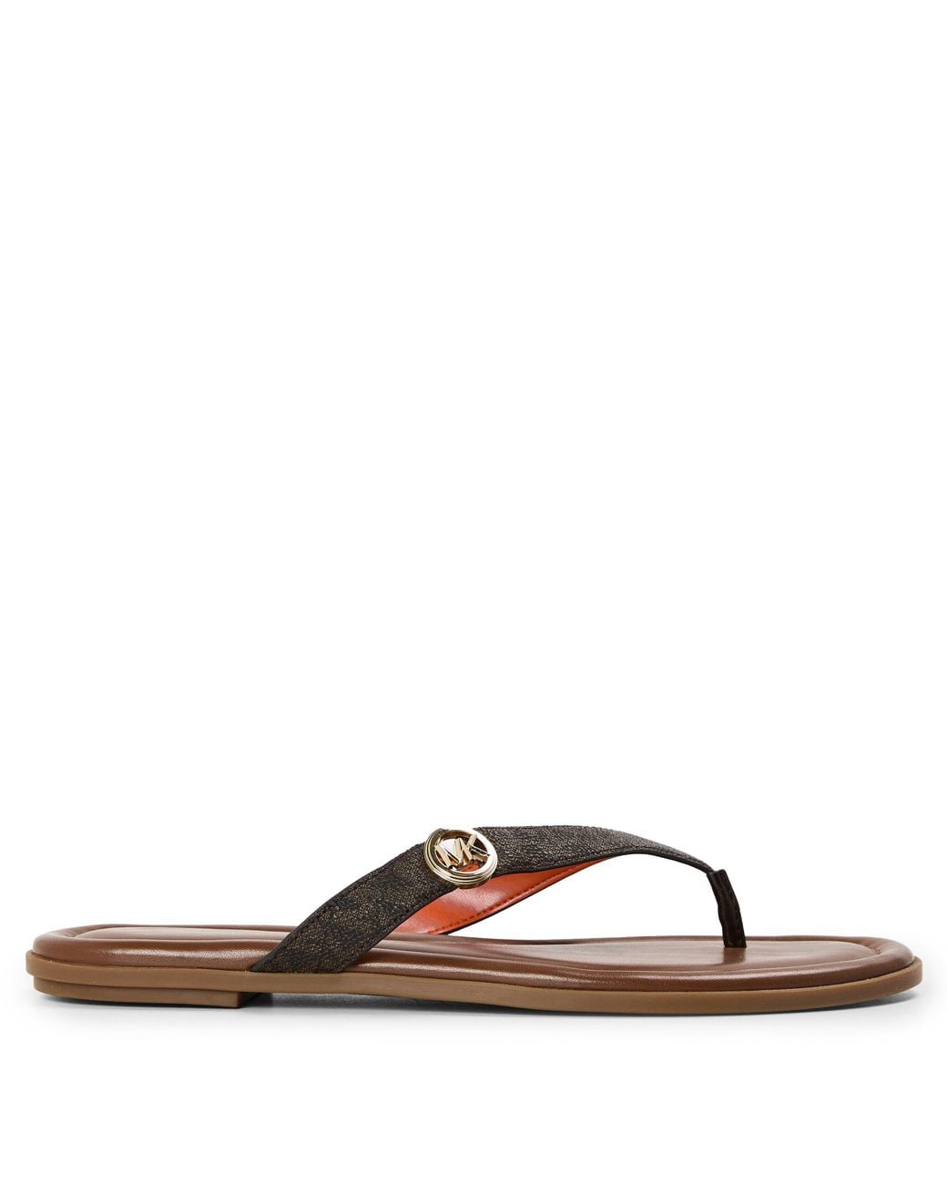MICHAEL Michael Kors Brown Erin Thong Flip Flops