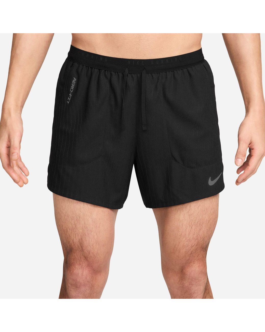Nike Black Stride 5In Running Shorts for men