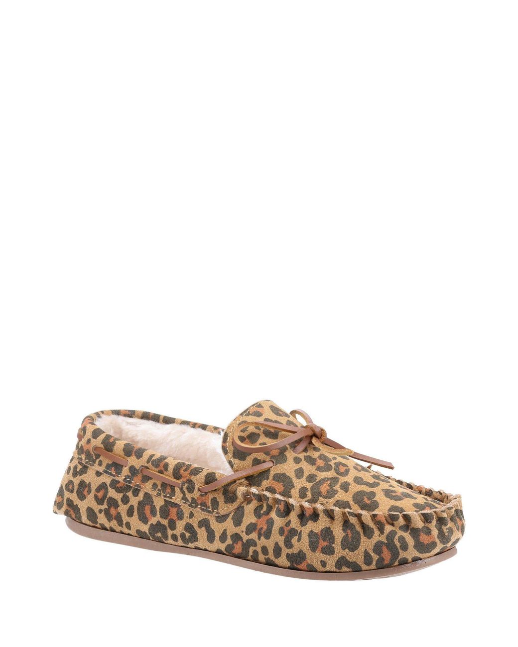 Hush Puppies Natural Allie Suede Moccasin Slippers