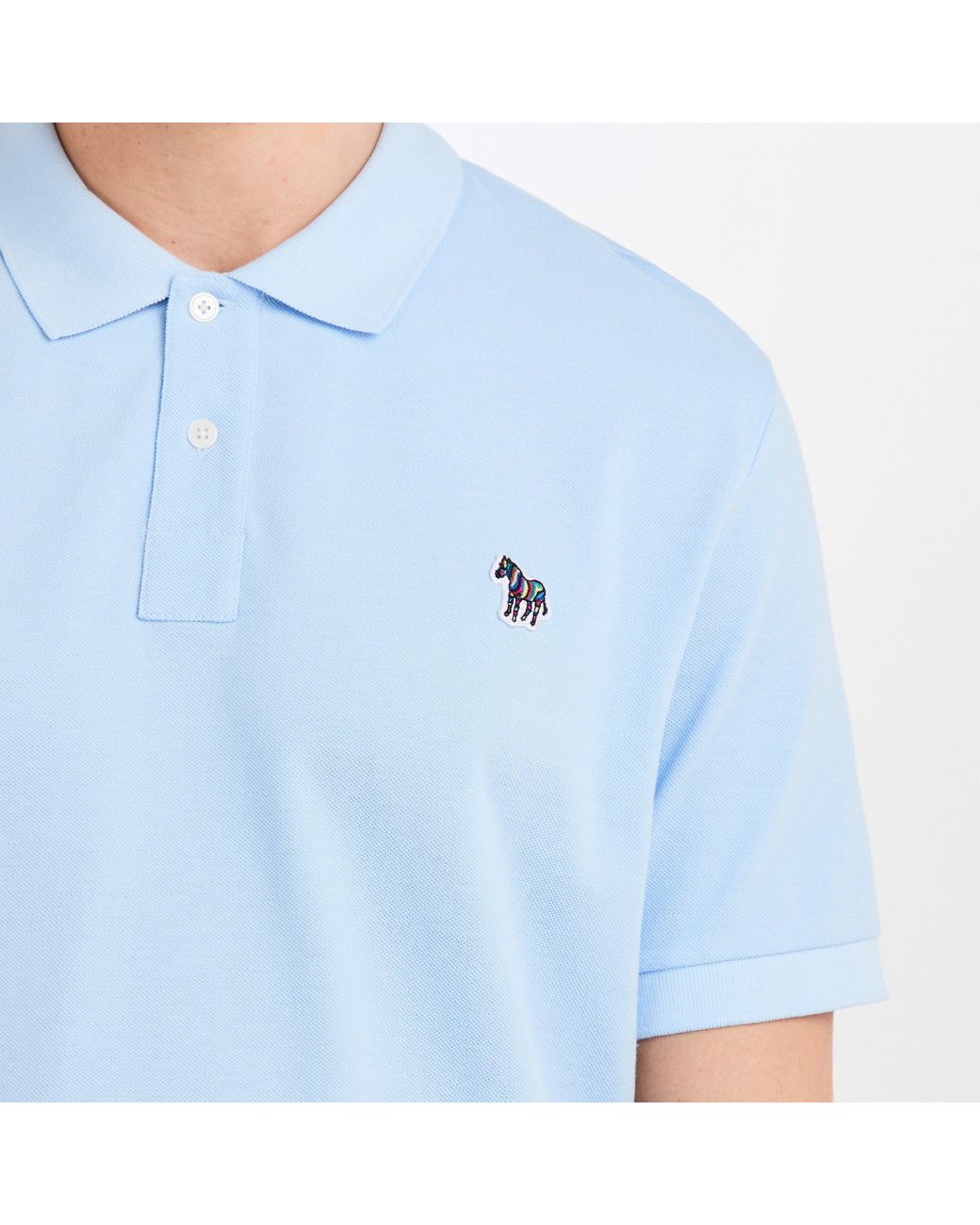 Paul Smith Blue Regular Fit Zebra Polo Shirt for men