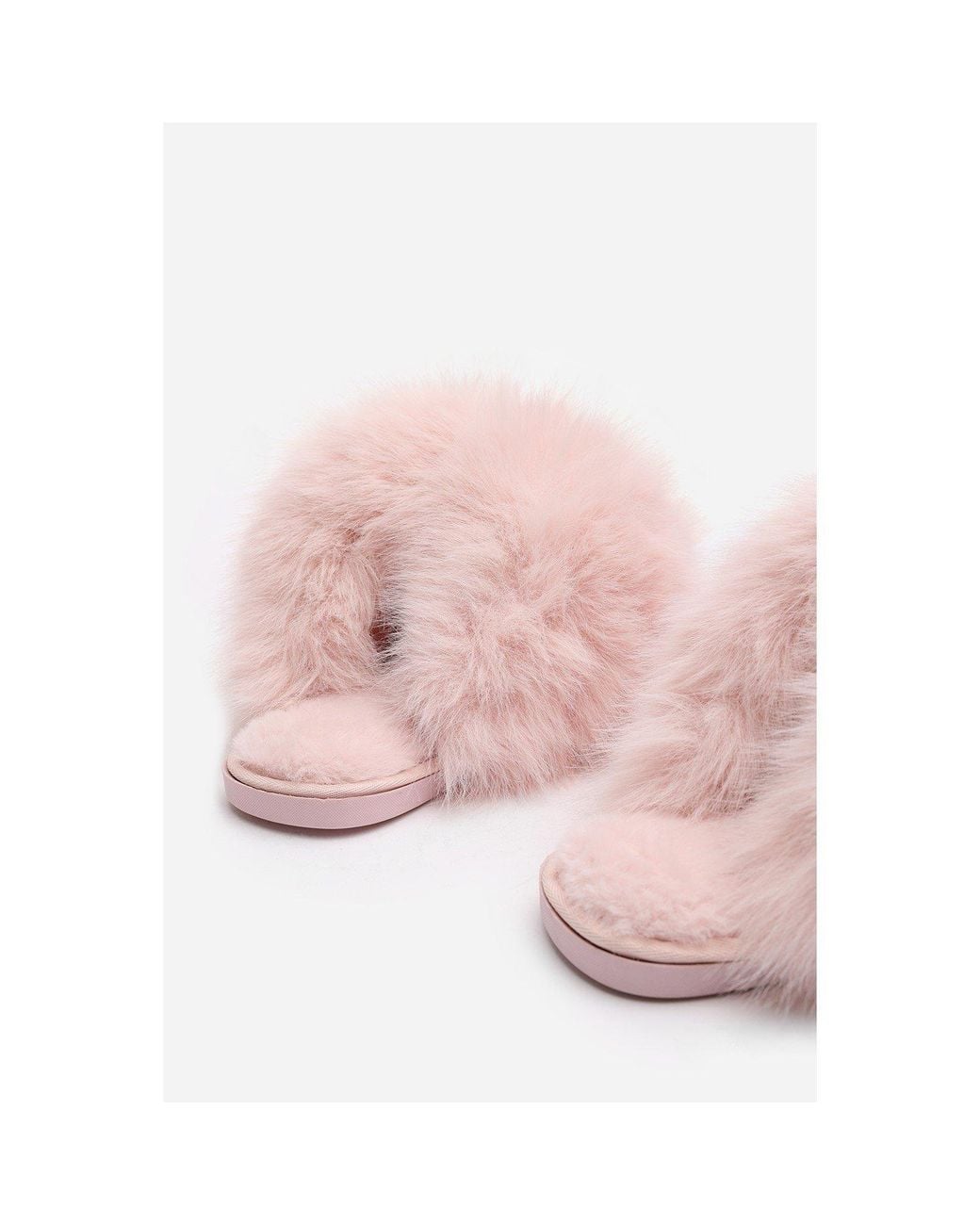 Where's That From White Where's Ultimate Fluffy Faux Fur Mule Slippers